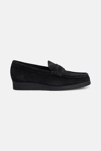 CLARKS Slipper 'Wallabee' schwarz