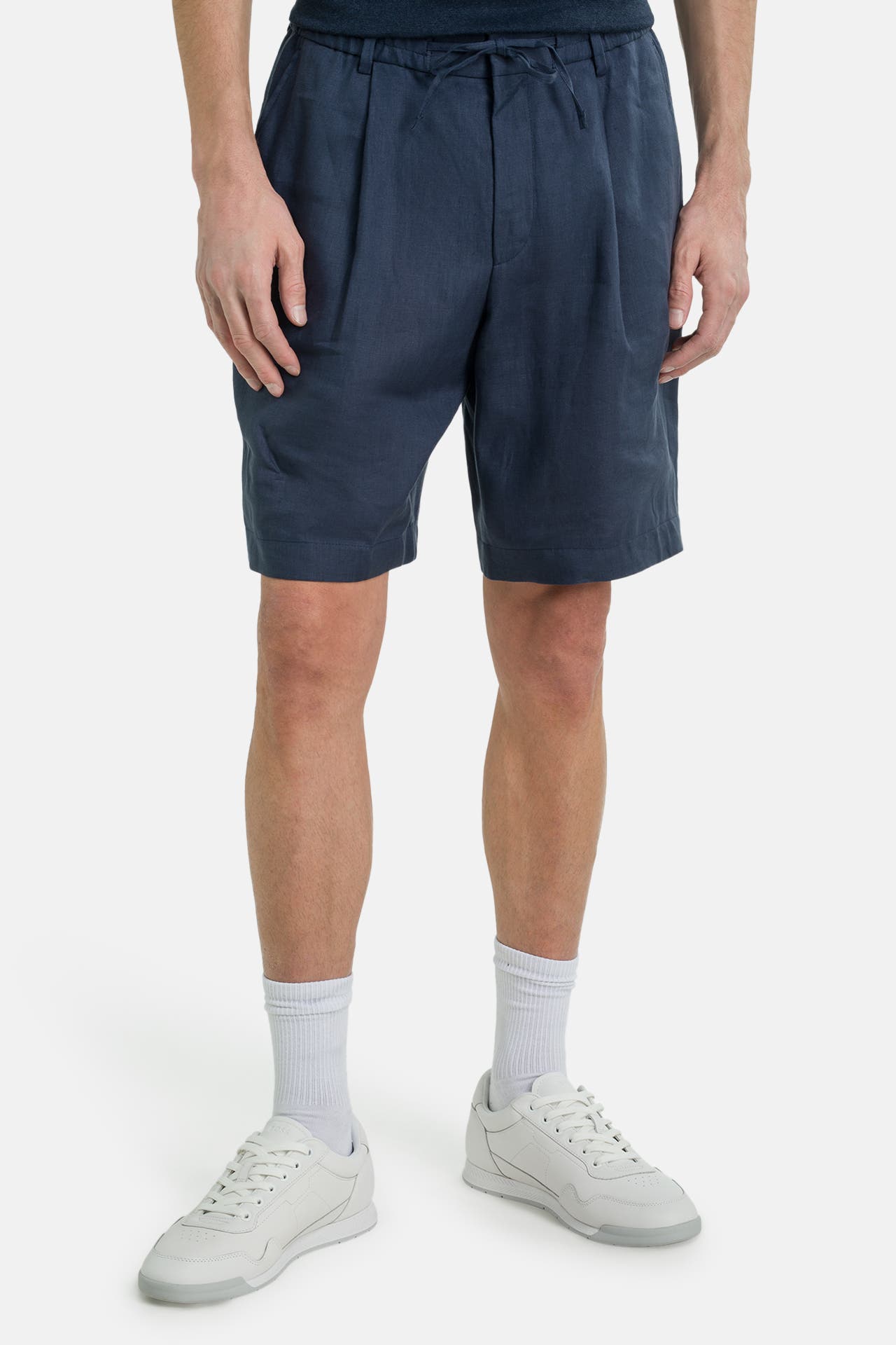 BOSS Leinenshorts 'Perin' marine, Bild 1