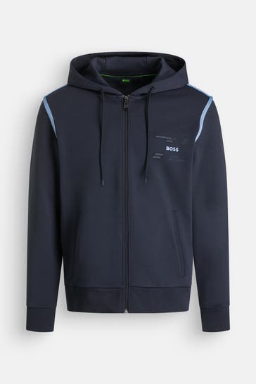 BOSS Sweatjacke 'Saggy' navy