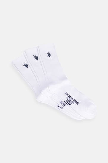 U.S. POLO ASSN. 3er-Pack Socken weiß
