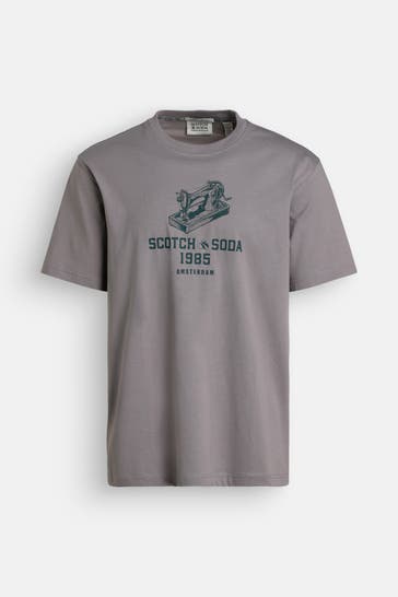 SCOTCH & SODA T-Shirt steingrau