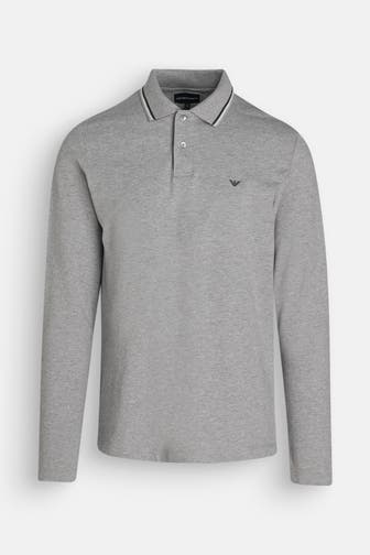 EMPORIO ARMANI Langarm-Polo grau