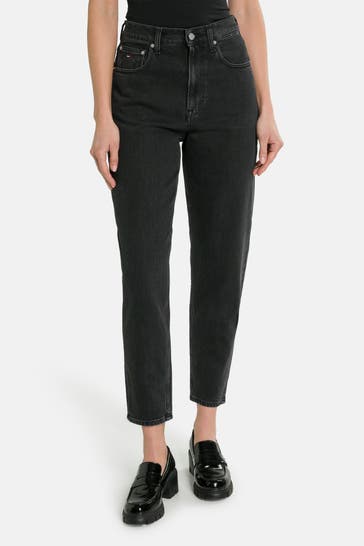 TOMMY HILFIGER Mom-Jeans schwarz straight
