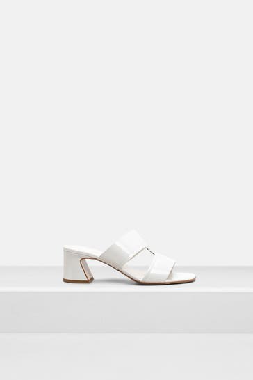 FERRAGAMO Mules 'Tot 55' weiß