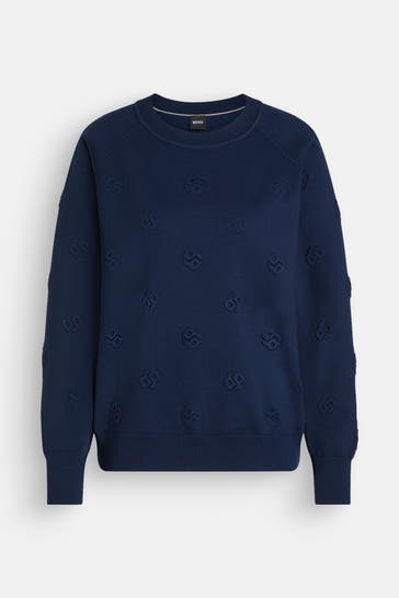 BOSS Strickpullover 'Furbani' dunkelblau