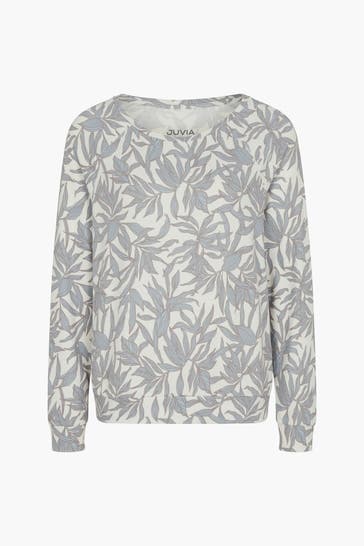 JUVIA 'Ginko' patterned long-sleeved top