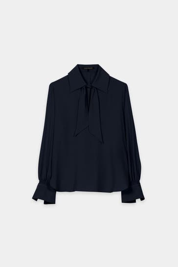 LUISA CERANO Black-and-blue Blouse Shirt