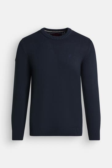 SUPERDRY Strickpullover nachtblau