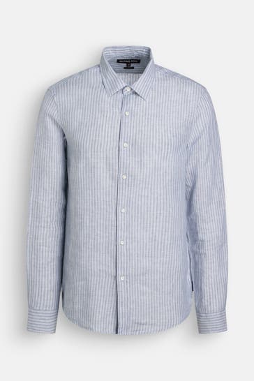 MICHAEL KORS Leinenhemd  gestreift Regular Fit