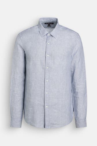 MICHAEL KORS Leinenhemd gestreift Regular Fit