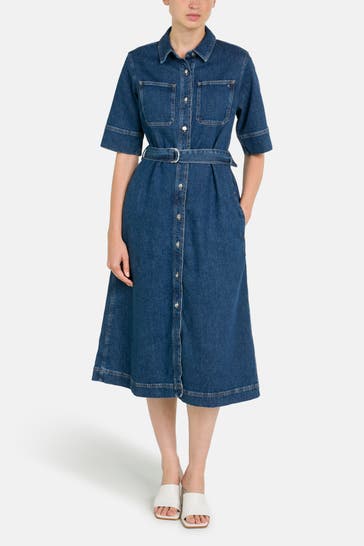 TOMMY HILFIGER Jeanskleid mittelblau
