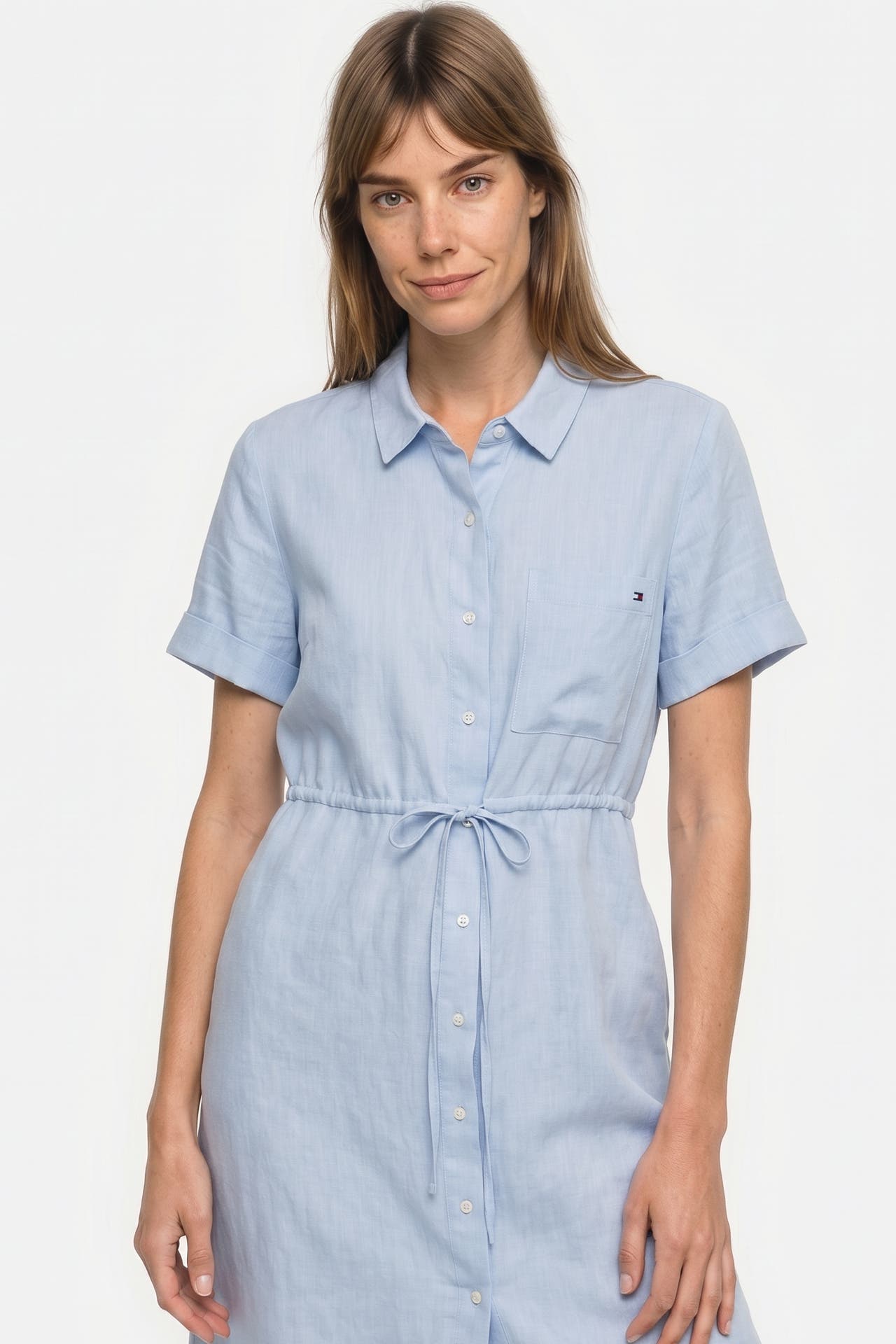 TOMMY HILFIGER Leinenkleid hellblau, Bild 1