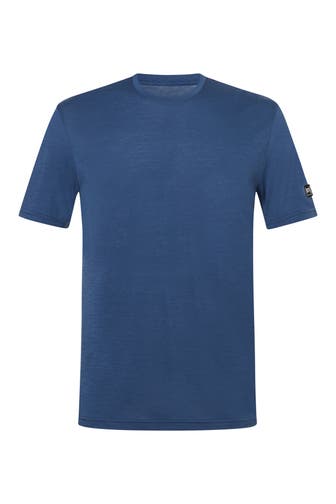 SUPER.NATURAL Wollmix-T-Shirt meerblau