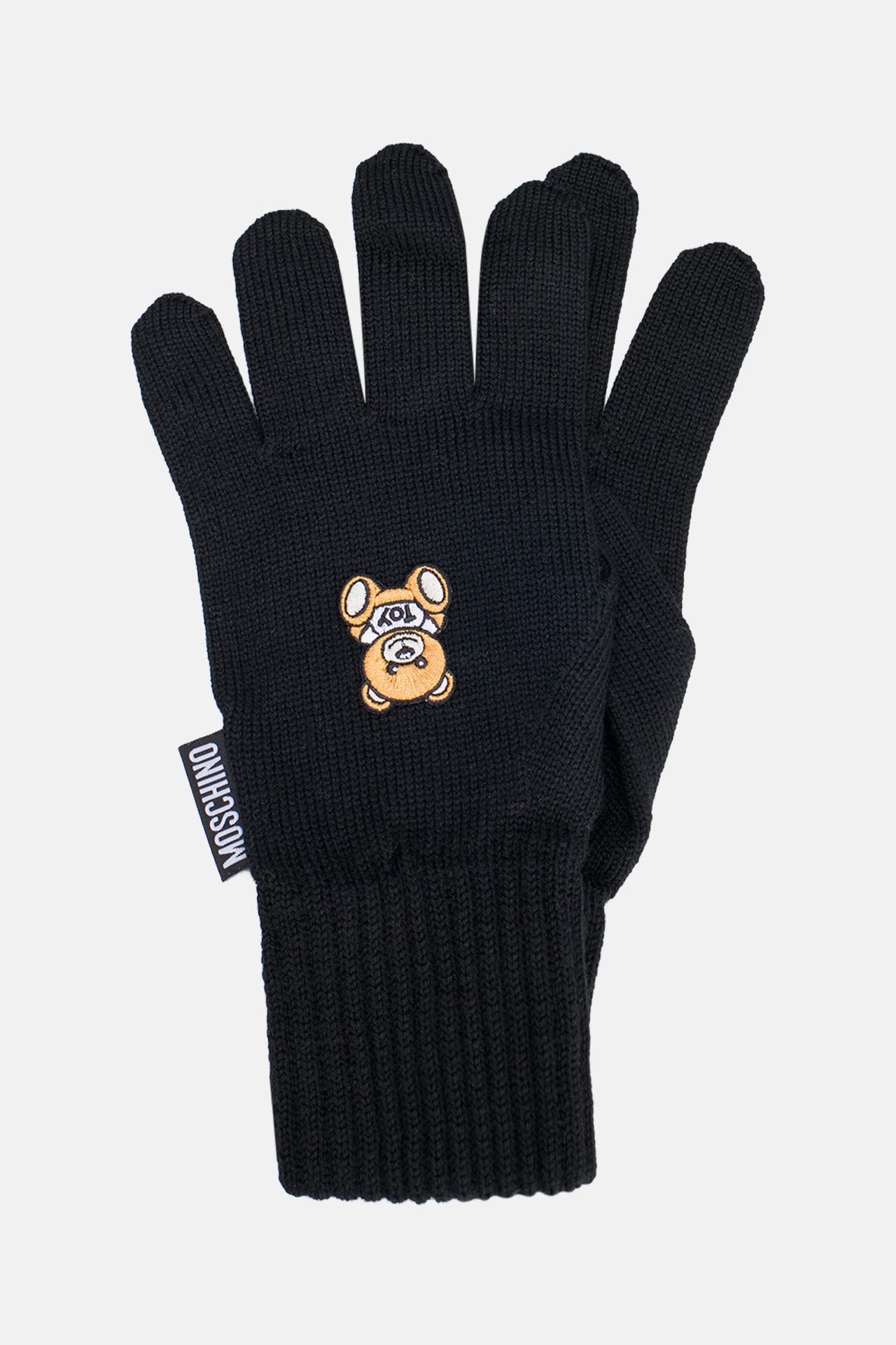 MOSCHINO Woll-Handschuhe schwarz, Bild 1