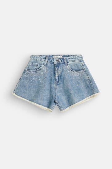 GUESS Jeansshort blau