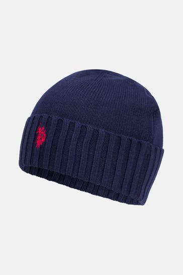 U.S. POLO ASSN. Strickmütze dunkelblau