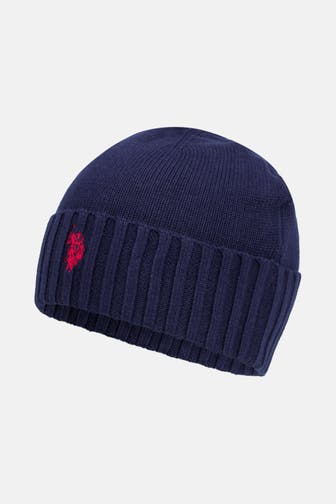 U.S. POLO ASSN. Strickmütze dunkelblau