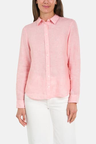 GANT Leinenbluse koralle