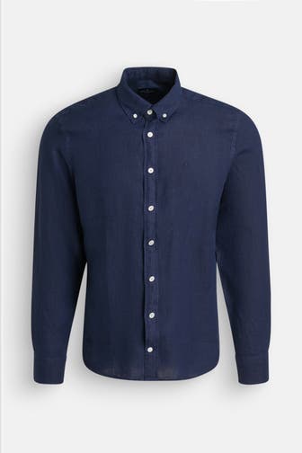 HACKETT Leinen-Hemd Slim Fit