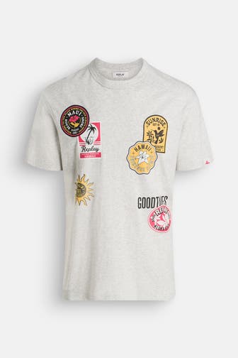 REPLAY T-Shirt hellgrau