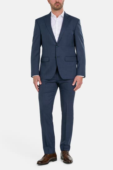 HECHTER Paris Wollmix-Anzug dunkelblau Modern Fit