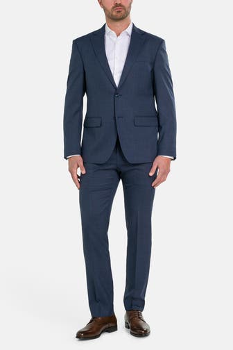 HECHTER Paris Wollmix-Anzug dunkelblau Modern Fit