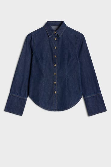 7 FOR ALL MANKIND - Jeansbluse dunkelblau
