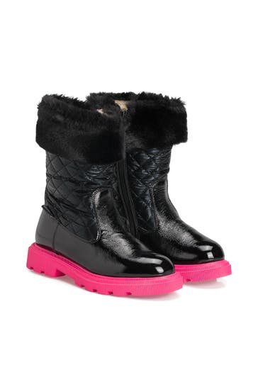 NATURINO Winterstiefel 'Sylty Fluffy' schwarz