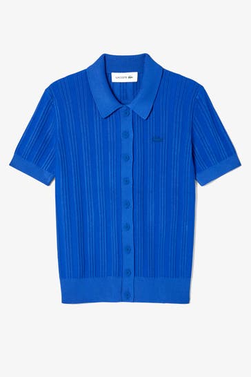 LACOSTE Strick-Polo königsblau