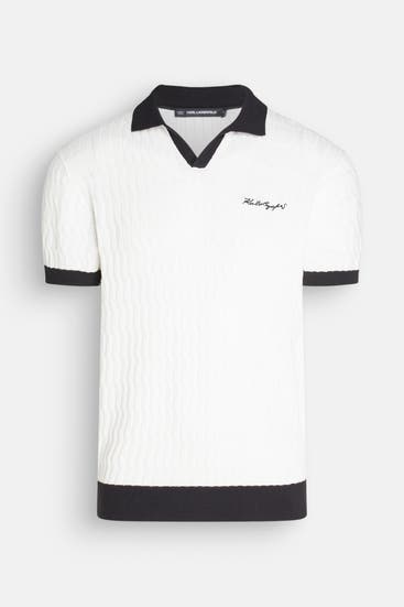 KARL LAGERFELD - Strick-Polo weiß