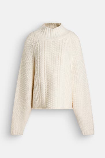 BLACK PALMS Wollpullover 'Karlina' ecru