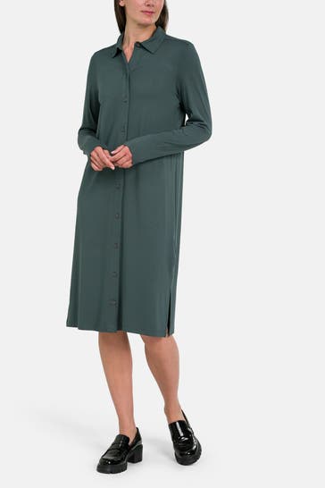 MARC O'POLO Jerseykleid smaragdgrün