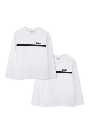 BOSS 2er-Set Longsleeves weiß