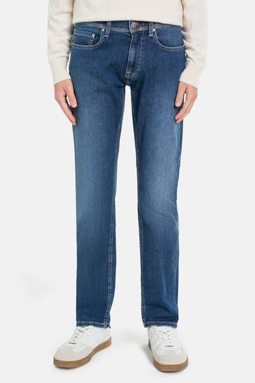 HECHTER Paris Jeans dunkelblau tapered