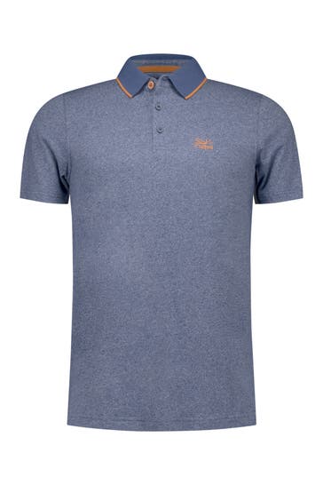 NEW ZEALAND AUCKLAND Polo-Shirt azurblau meliert