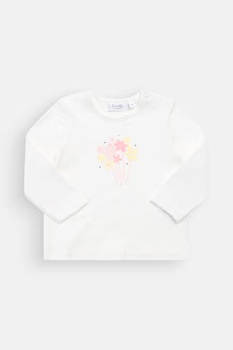 SANETTA Langarmshirt weiß