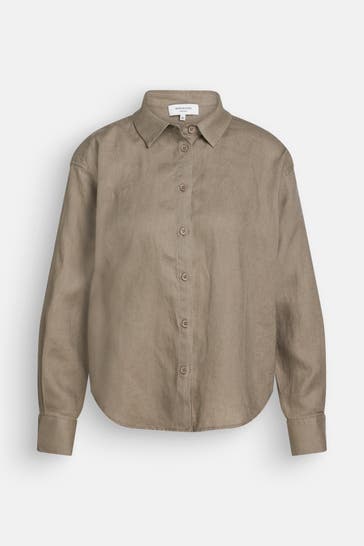 ROSEMUNDE Leinenbluse taupe