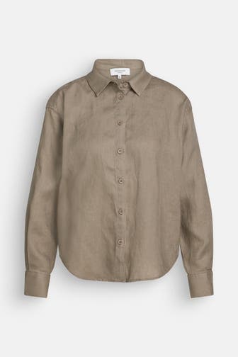 ROSEMUNDE Leinenbluse taupe