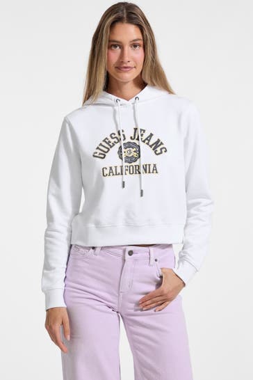 GUESS Hoodie weiß