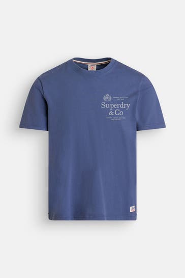 SUPERDRY T-Shirt rauchblau