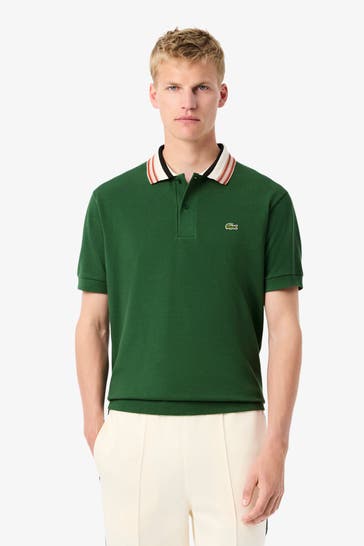 LACOSTE Polo-Shirt dunkelgrün