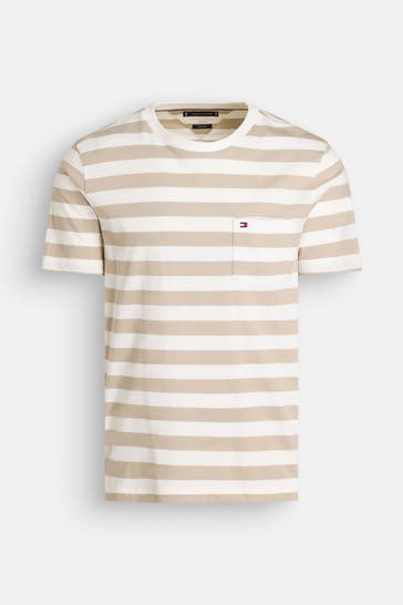 TOMMY HILFIGER T-Shirt beige gestreift