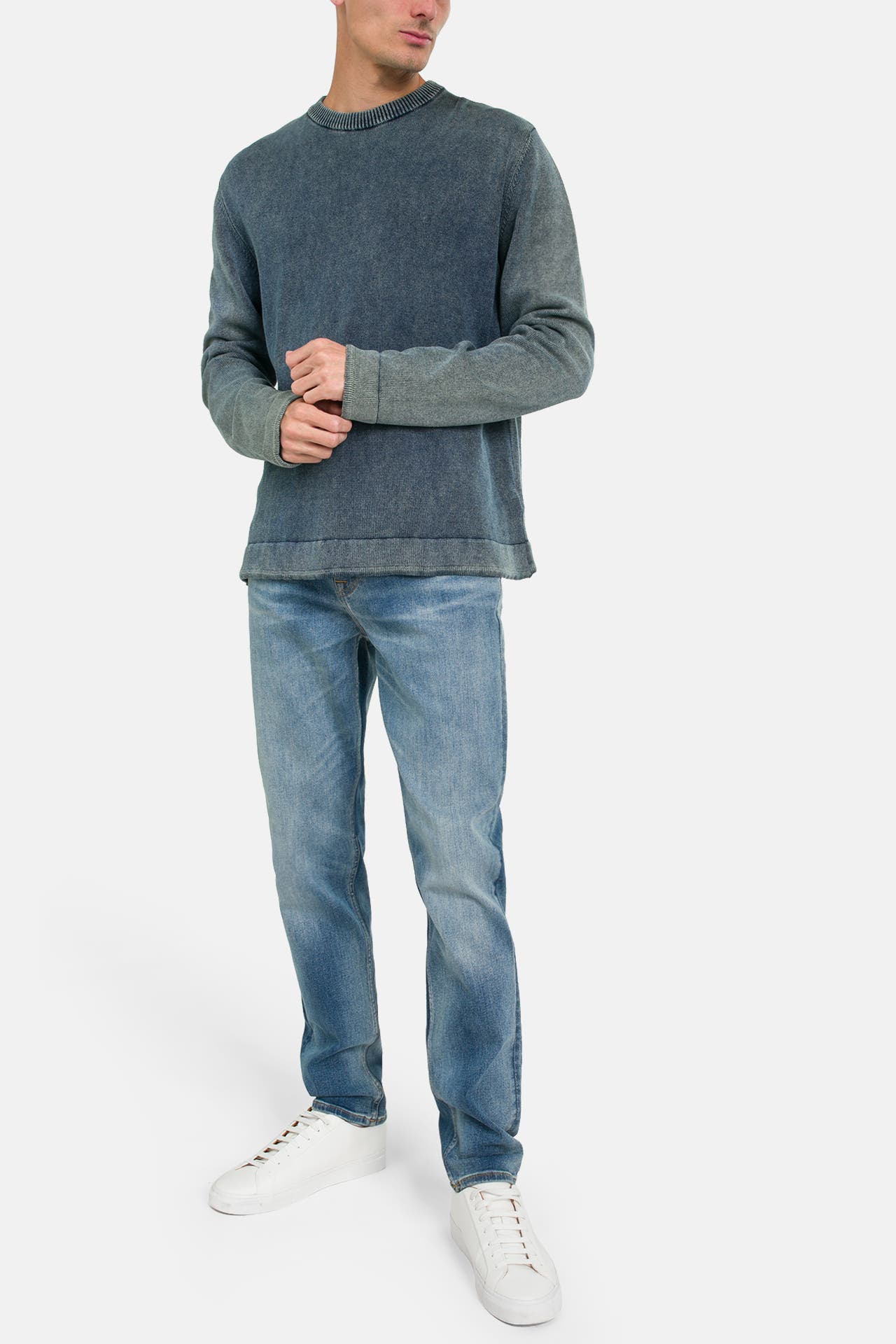 7 FOR ALL MANKIND Strickpullover blau, Bild 1