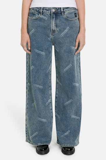 ELIAS RUMELIS Jeans graublau wide