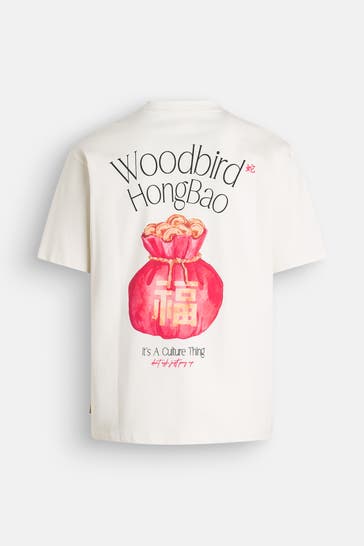 WOODBIRD T-Shirt 'Baine HongBao' sand