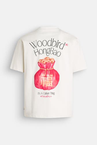 WOODBIRD T-Shirt 'Baine HongBao' sand