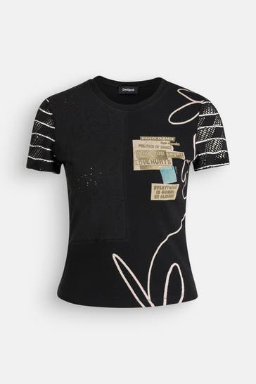 DESIGUAL T-Shirt 'Roterdam' gemustert