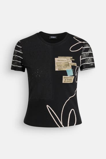 DESIGUAL - T-Shirt 'Roterdam' gemustert