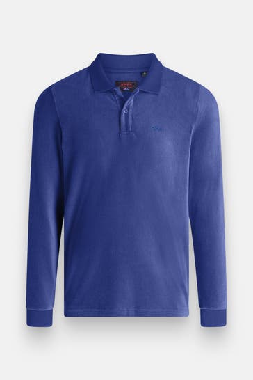 NEW ZEALAND AUCKLAND Langarm-Polo blau