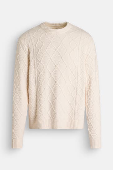 JACK & JONES Strickpullover ecru